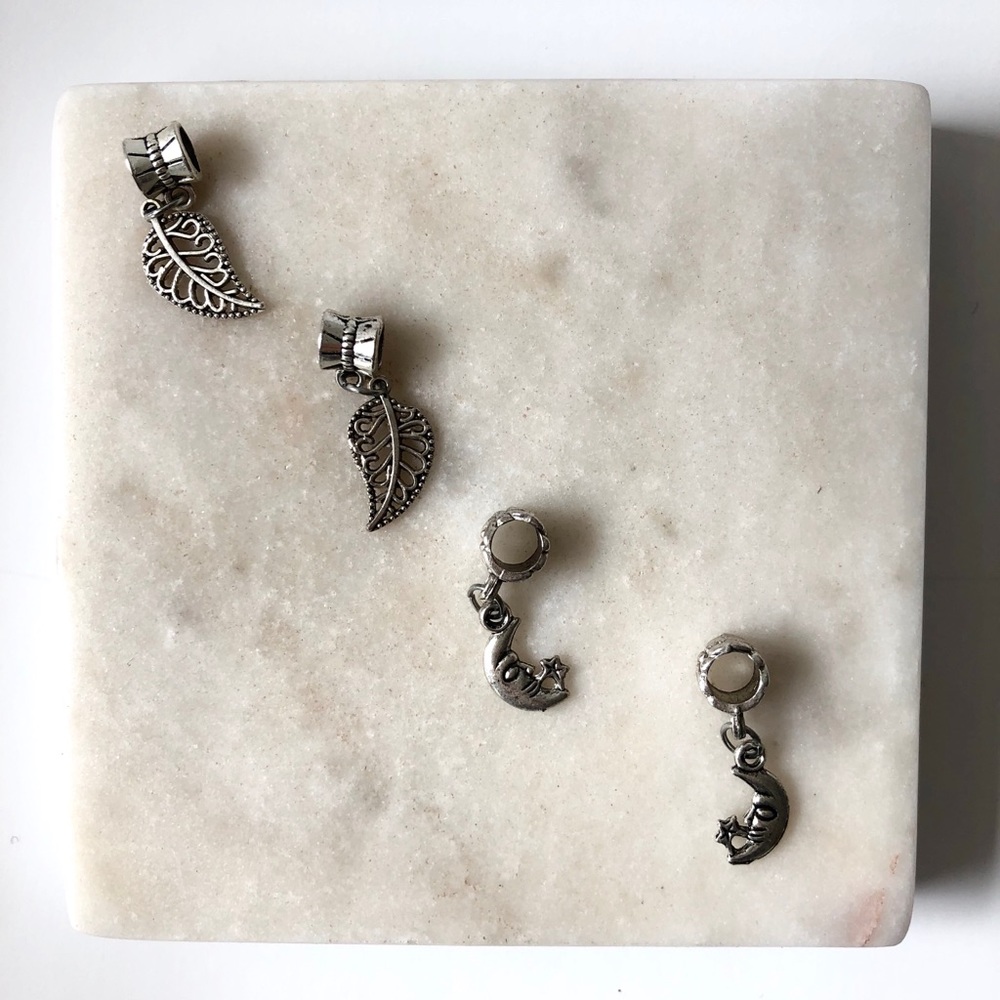 Leaf and Half Moon Pendant Bundle